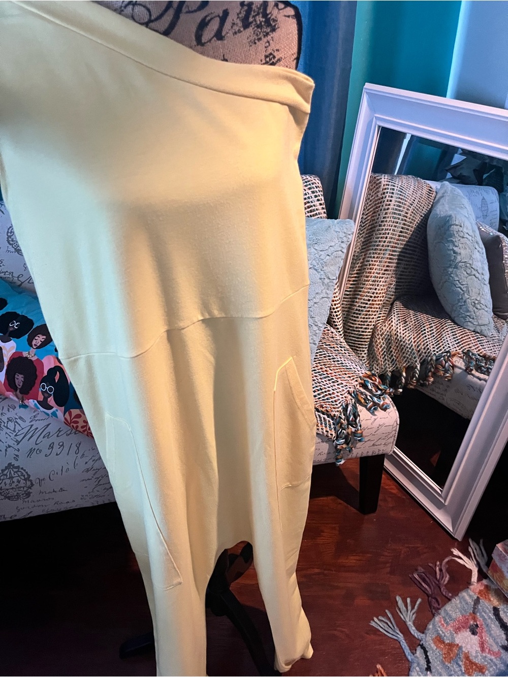 Soft Yellow Strapless Jumpsuit